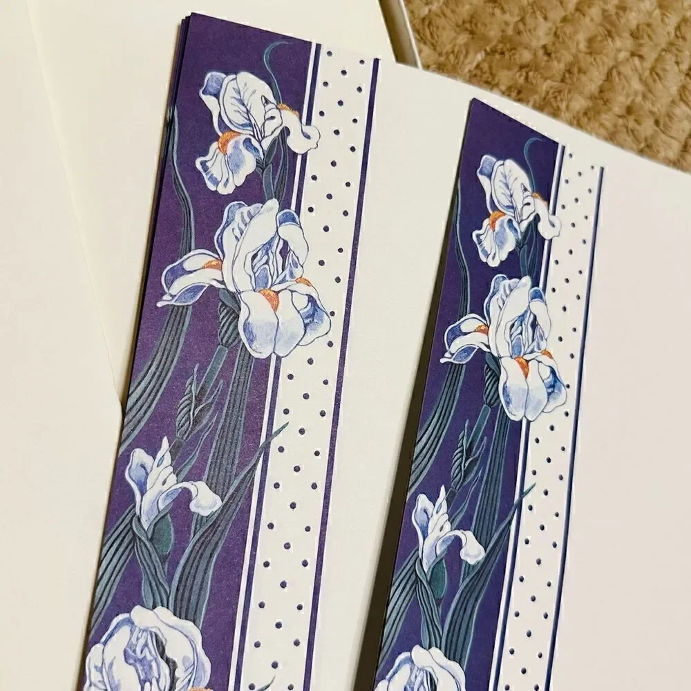 Vintage Purple Floral Writing Paper with envelopes